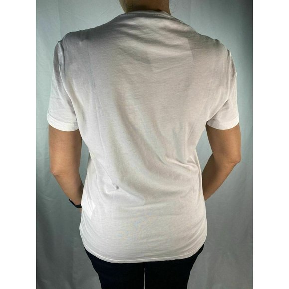 Versace Jeans Brand Print White T-Shirt - Picture 3 of 4